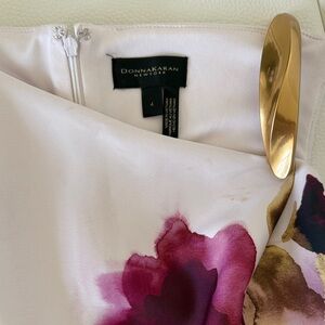 Donna Karan Purple and Gold Floral dress